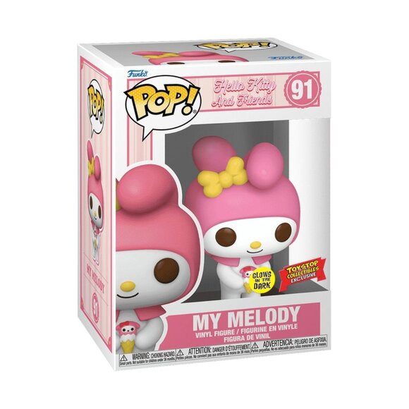 Funko POP! Sanrio Hello Kitty & Friends My Melody with Ice Cream Glow Exclusive - Picture 1 of 9